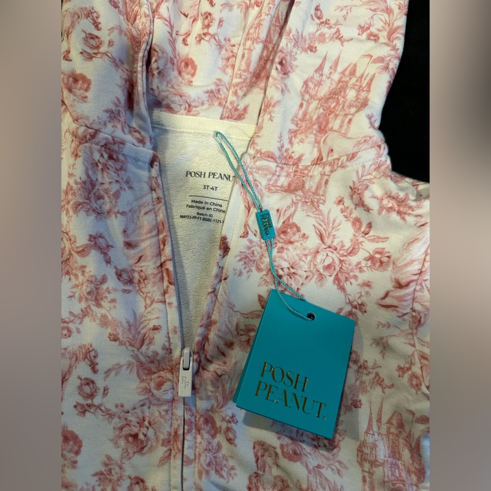 Posh Peanut Antoinette Ruffled Zippered Hoodie Size 3T/4T - Picture 2 of 8
